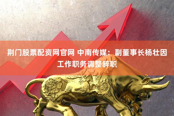 荆门股票配资网官网 中南传媒：副董事长杨壮因工作职务调整辞职